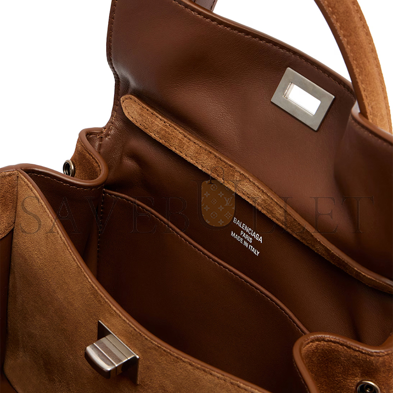 BALENCIAGA WOMEN'S RODEO HANDBAG MINI IN CAMEL 7897792AB4G2533 (22.8*9.9*8.3cm)